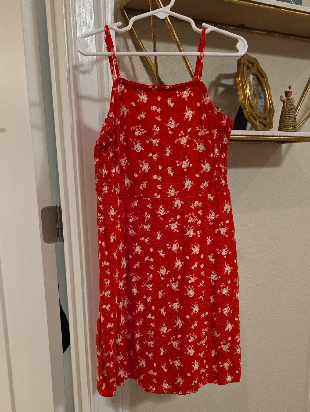 art class Red Floral Sundress